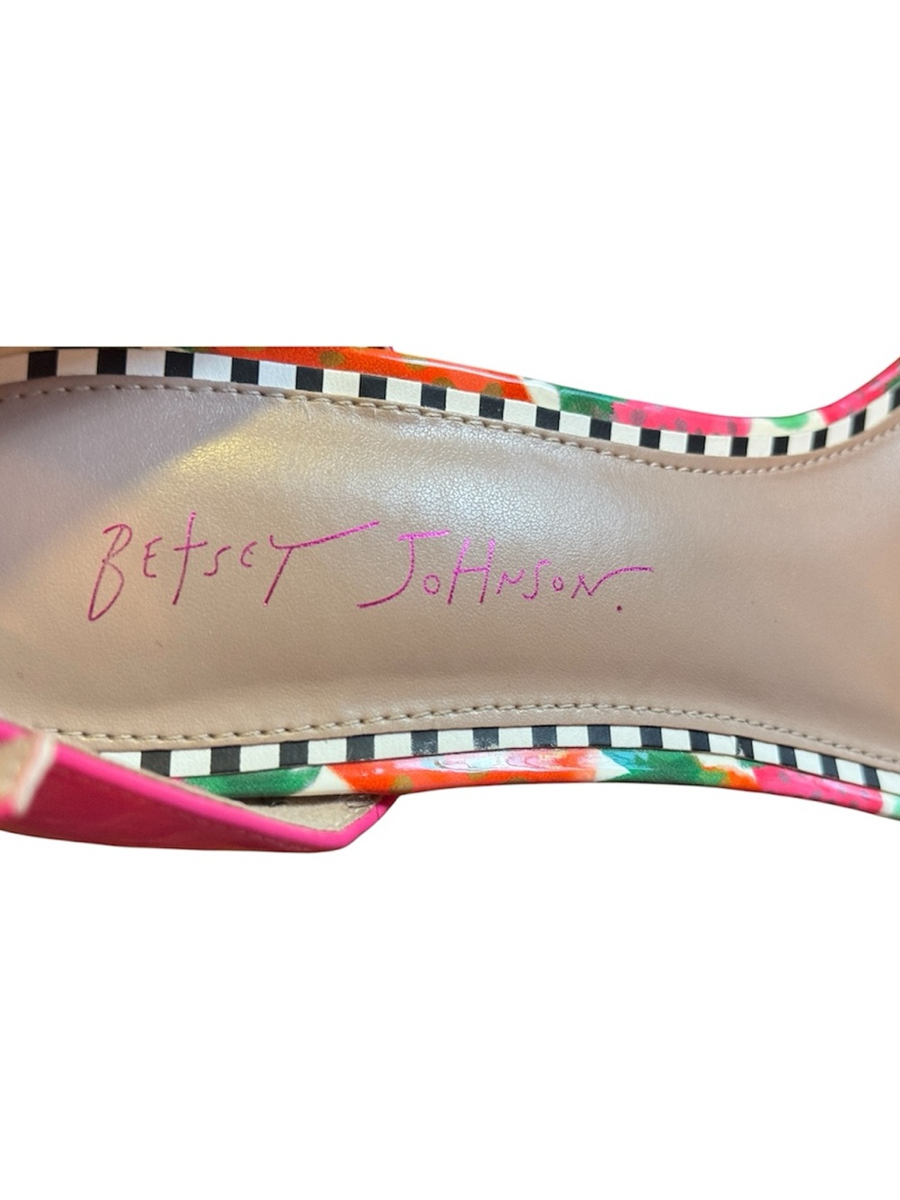 Betsey Johnson Harlem Fruit Vinyl Lucite Wedge Sandals -Two-Piece Style-Size 11 - Picture 14 of 15